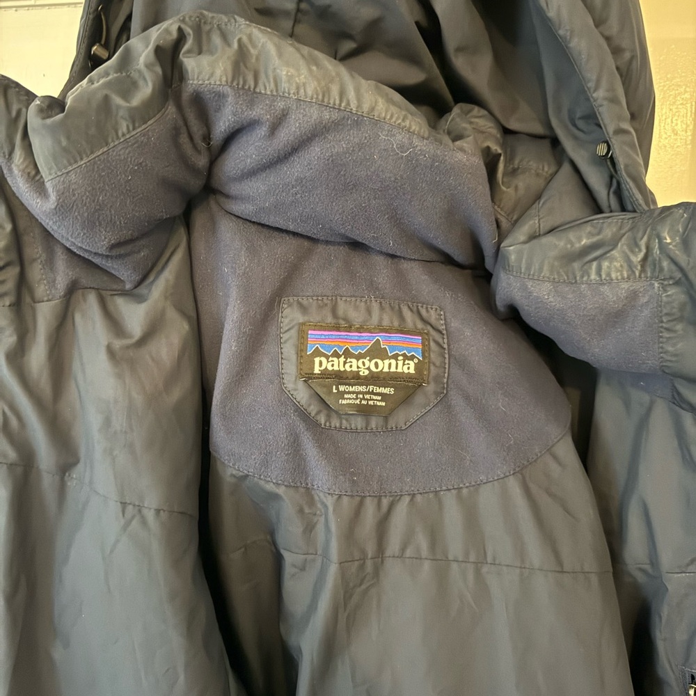 Patagonia Women's Silent Down Long Parka - Navy - Picture 3 of 3